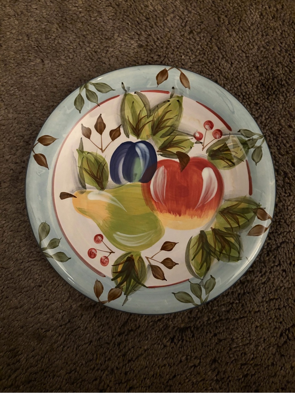 Vintage Heritage Mint Black Forest Fruits 8” Plates (4)